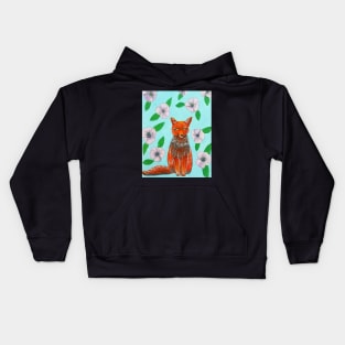 Floral Foxy Kids Hoodie